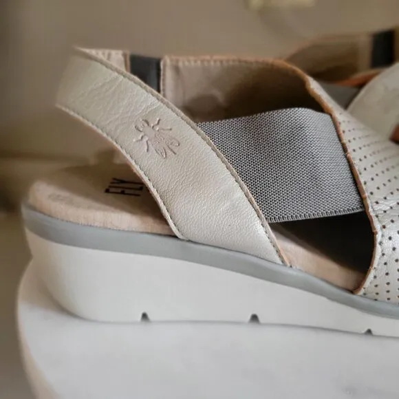 Fly London Nisi Platform Wedge Sandals - EU 39