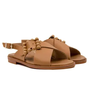 FRAU Leather Slingback Sandals Made in Italy Size 41 US 9