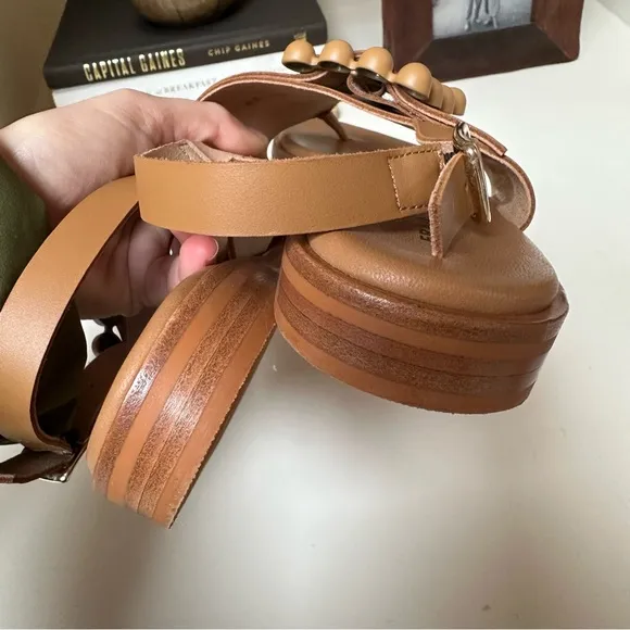 FRAU Leather Slingback Sandals Made in Italy Size 41 US 9