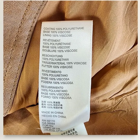 Free People Ari Wrap Faux Leather Mini Skirt – Size 10 – Camel Tan