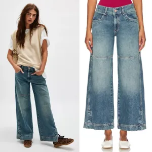 Free People Benji Relaxed Wide Leg in Salt Of The Earth 29