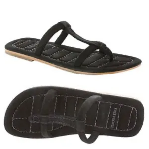 FREE PEOPLE Black Strap Sandal Hadden