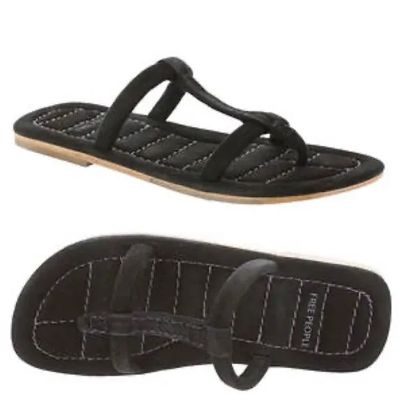 FREE PEOPLE Black Strap Sandal Hadden