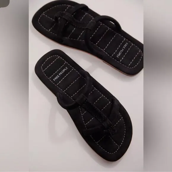 FREE PEOPLE Black Strap Sandal Hadden