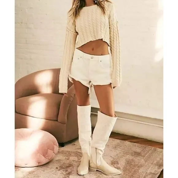 Free People Bren Textile Slouch Boots Size 37