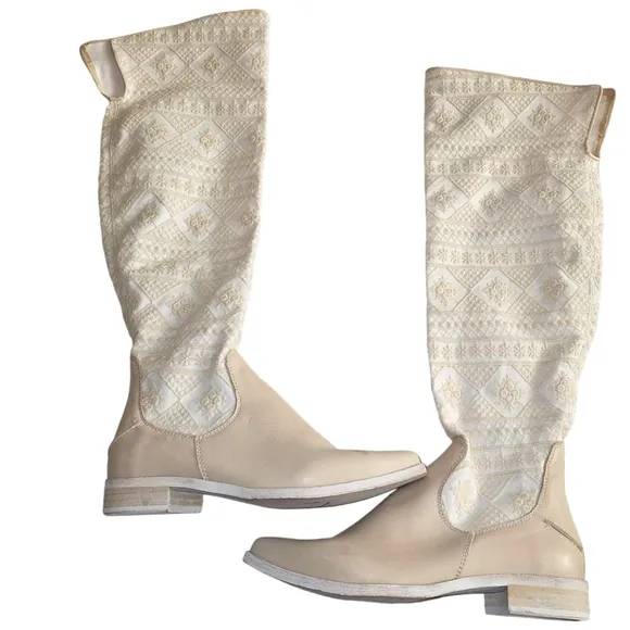Free People Bren Textile Slouch Boots Size 37