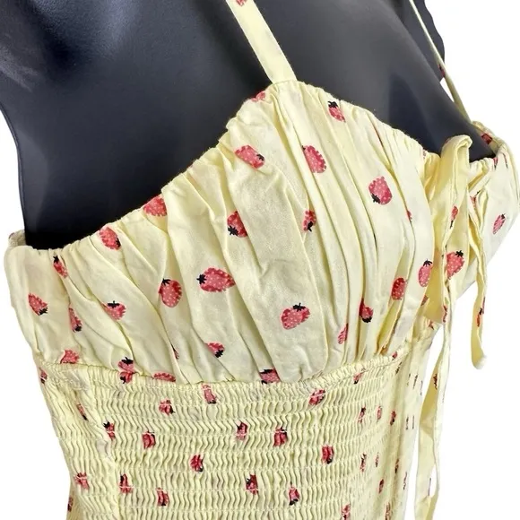 Free People Lavender Daze Midi Dress Strawberry Lemon Combo NWOT! SZ S