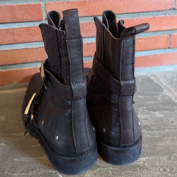 FREE PEOPLE outsiders moto boots brown 9 9.5