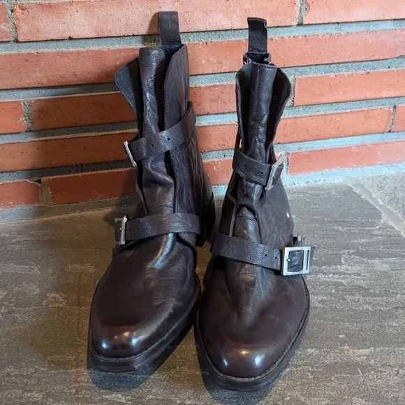 FREE PEOPLE outsiders moto boots brown 9 9.5