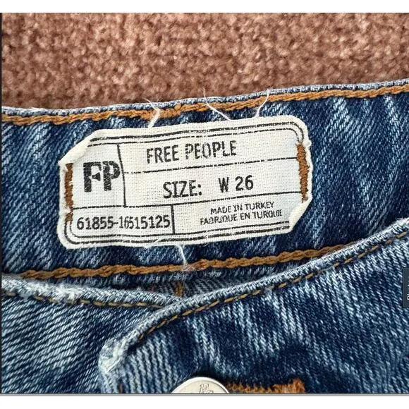 Free People Patchwork Distressed Jeans | Size 26 | Boho Festival Denim