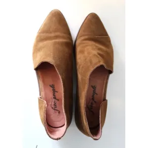 Free people royale flat brown leather size 39