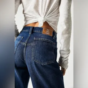 Free People Tinsley Baggy High Rise Straight Jeans Size 26