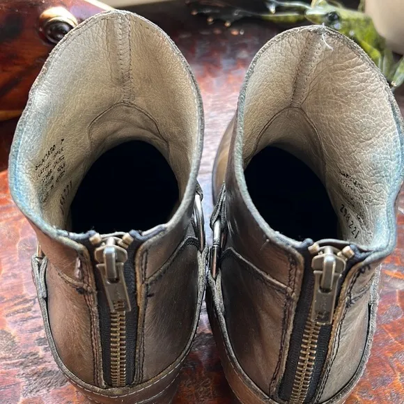 FREEBIRD BY STEVEN SANTIAGO LEATHER LOW BOOTS 🥾 BOOTIES BROWN SIZE 7