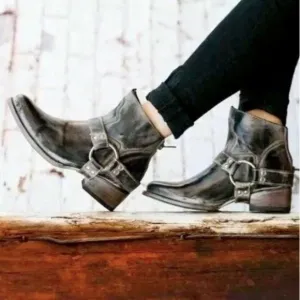 FREEBIRD BY STEVEN SANTIAGO LEATHER LOW BOOTS 🥾 BOOTIES BROWN SIZE 7