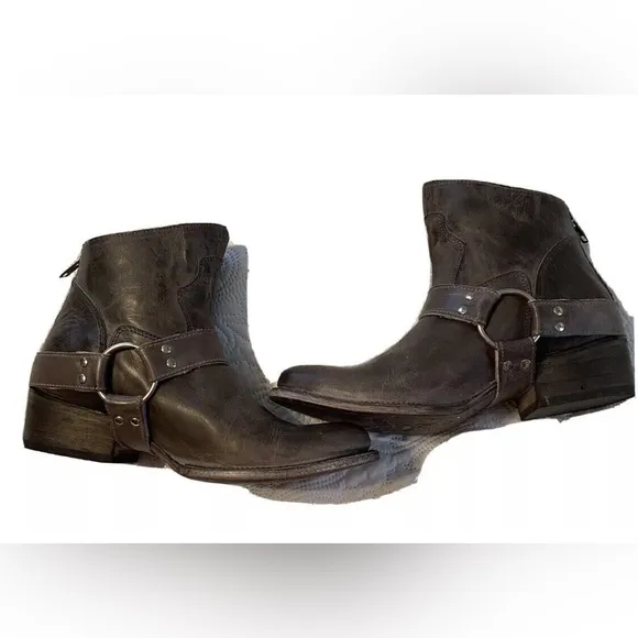 FREEBIRD BY STEVEN SANTIAGO LEATHER LOW BOOTS 🥾 BOOTIES BROWN SIZE 7