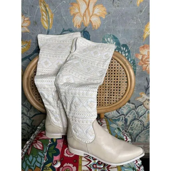 Free People Bren Textile Slouch Boots