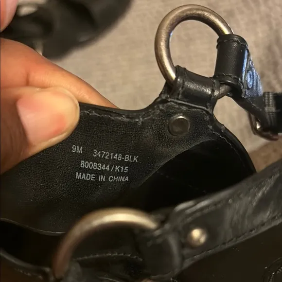 Frye Black Sandals with Slingback Design