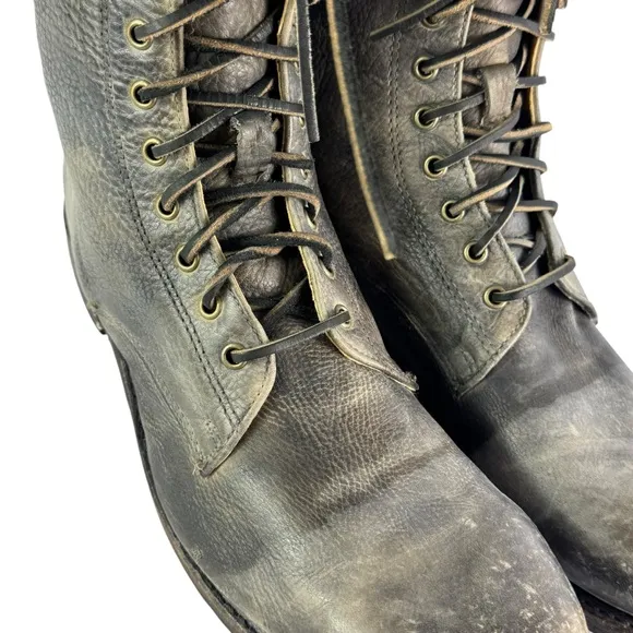 FRYE Gray Combat Rustic Lace Up Tyler Men's Ankle Boots 13 US
