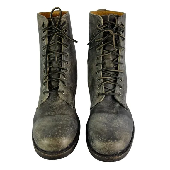 FRYE Gray Combat Rustic Lace Up Tyler Men's Ankle Boots 13 US