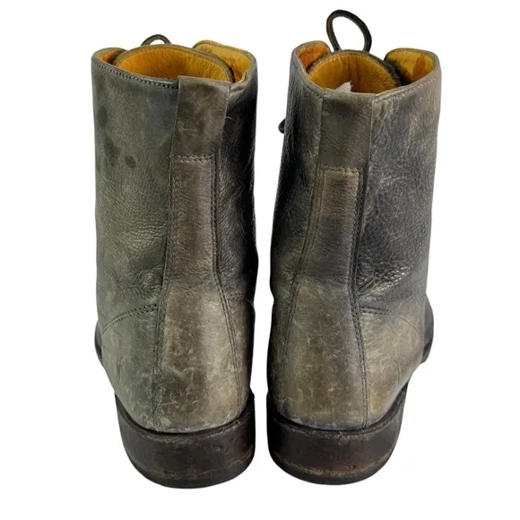FRYE Gray Combat Rustic Lace Up Tyler Men's Ankle Boots 13 US