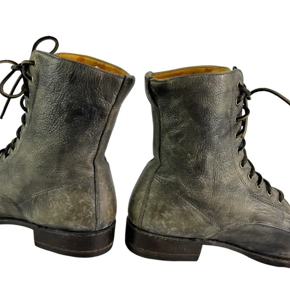 FRYE Gray Combat Rustic Lace Up Tyler Men's Ankle Boots 13 US