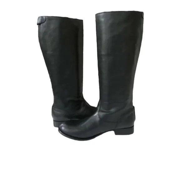 FRYE Melissa Tall Equestrian Leather Riding Boots Back Zipper Size 6.5