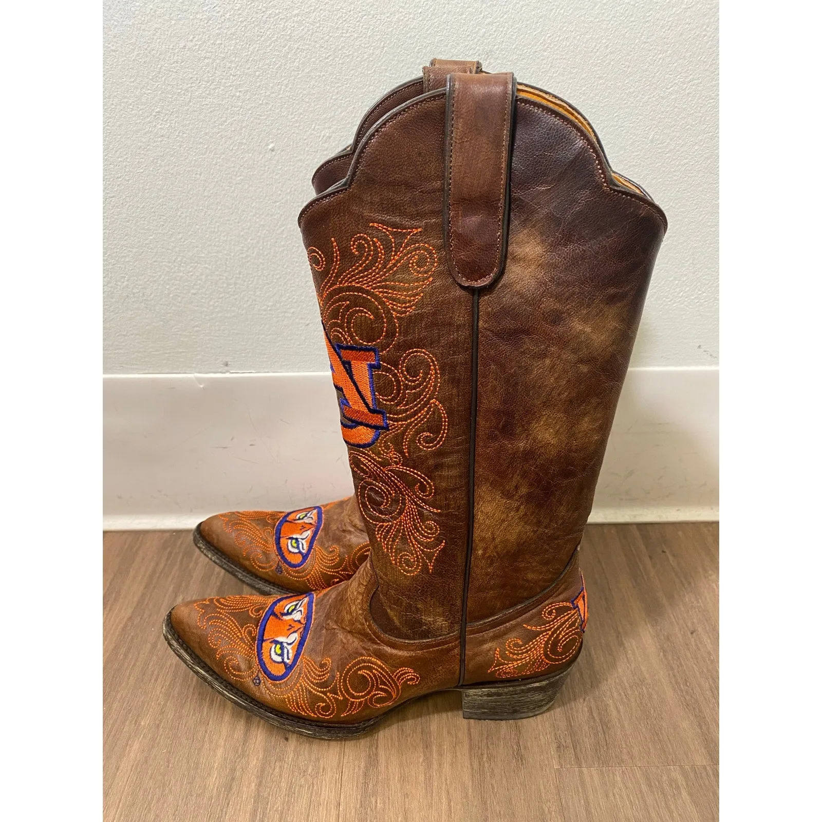 Gameday Boots "Auburn" Cowboy Boots in Excellent Condition Sz Women's 8