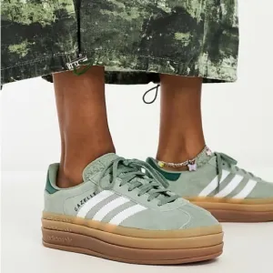 Gazelle Bold &quot;Silver Green Gum&quot; sneakers size 38 2/3