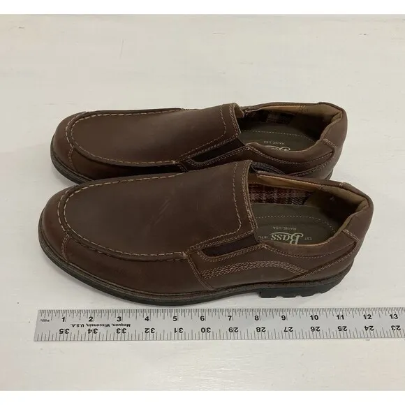 GH Bass Shoes Men's 9.5 W Brown 00152878-200 Darren Comfort Slip On Loafer