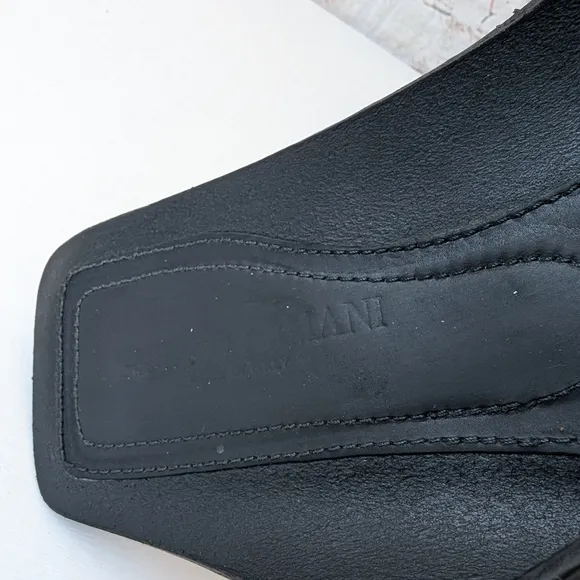 Giorgio Armani Black Leather Sandals