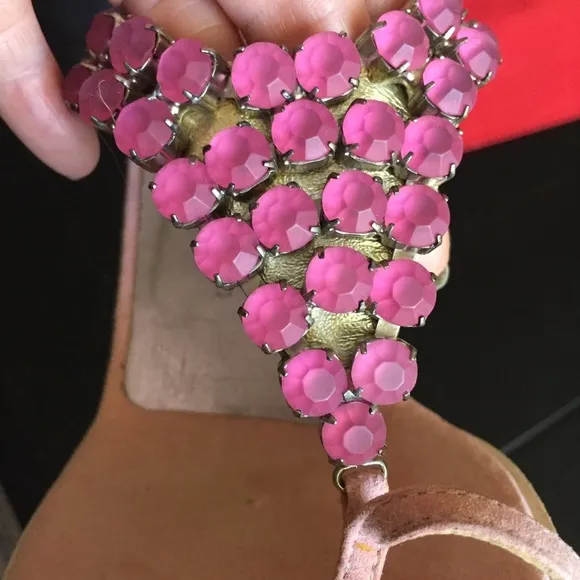 Giuseppe Zanotti Pink heeled Thong Sandals. Size 36.5 EU. Pre owned