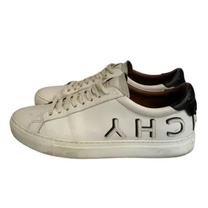 Givenchy Mens Urban Street White Black Logo Low Top Flat Trainer Sneaker Mens 41