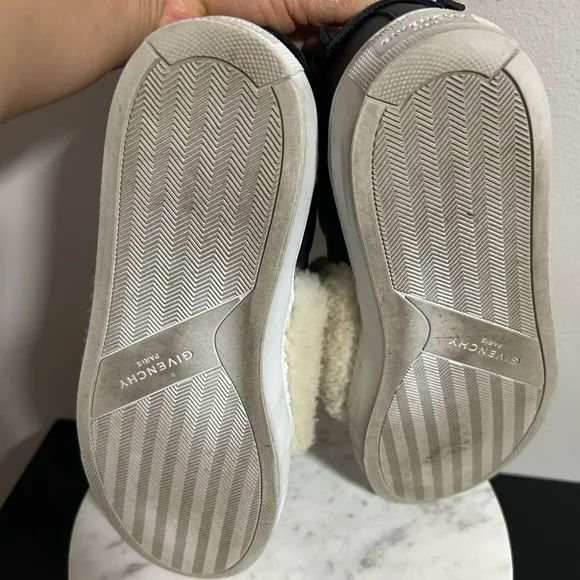 Givenchy Urban Street Leather Slip on Sneakers shearling women Size 38