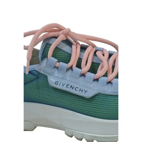 Givenchy Urban Street Sneakers Blue/Green Mesh &amp; Leather Women's Size 38- LT3200