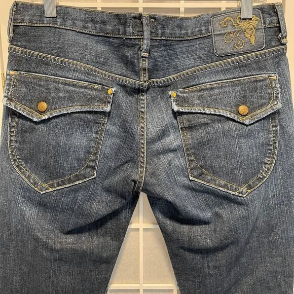 GoldSign Ugly Capri Jeans Dark Wash Made in USA Luxury Denim Size 30 Mid-rise