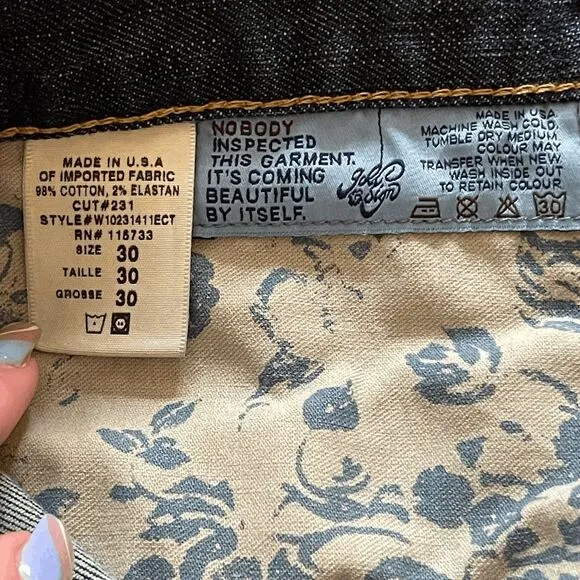 GoldSign Ugly Capri Jeans Dark Wash Made in USA Luxury Denim Size 30 Mid-rise