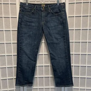 GoldSign Ugly Capri Jeans Dark Wash Made in USA Luxury Denim Size 30 Mid-rise