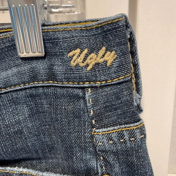 GoldSign Ugly Capri Jeans Dark Wash Made in USA Luxury Denim Size 30 Mid-rise
