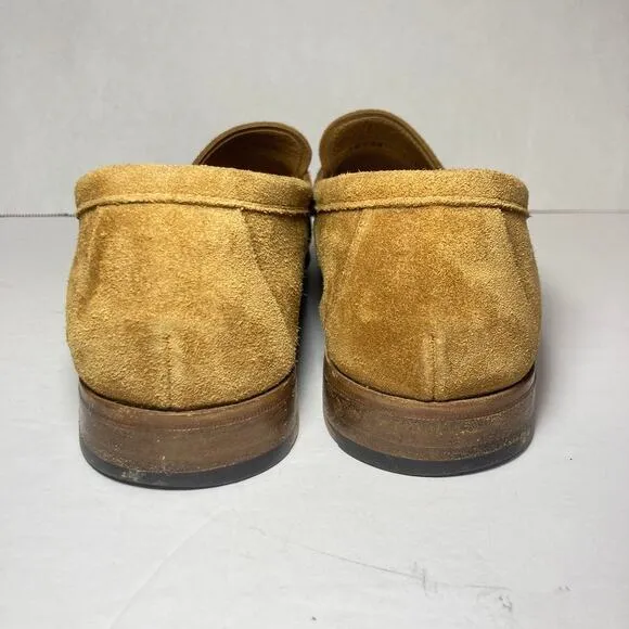 Gravati Hand‎ Made in Italy Penny Loafers Men 9.5 Suede Tan Leather Insoles