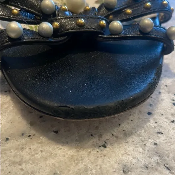 Gucci Pearl and stud Embellished Women's T strap sandals