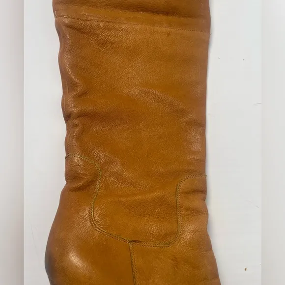 Guess by Marciano Troubadour Brown Tan Genuine Leather Heeled Boots Size 7.5