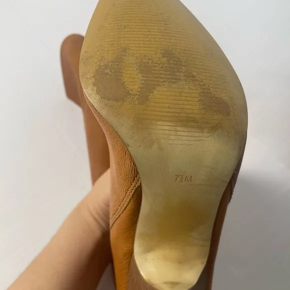 Guess by Marciano Troubadour Brown Tan Genuine Leather Heeled Boots Size 7.5