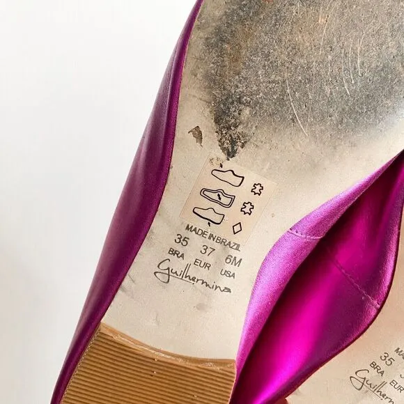 Guilhermina Anthropologie Rose Pink Metallic Ballet Flat Women’s 6M EU 37 Bow
