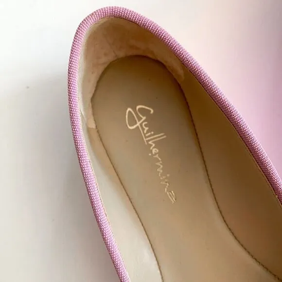Guilhermina Anthropologie Rose Pink Metallic Ballet Flat Women’s 6M EU 37 Bow