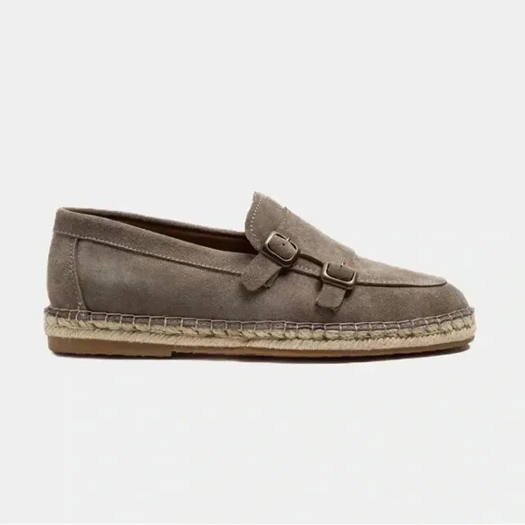 Gutteridge &amp; Co double buckle suede espadrilles
