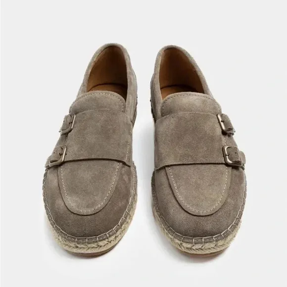 Gutteridge &amp; Co double buckle suede espadrilles
