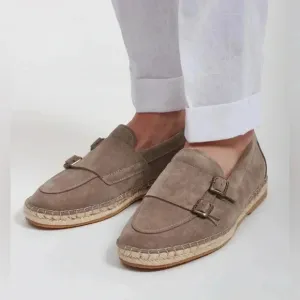 Gutteridge &amp; Co double buckle suede espadrilles
