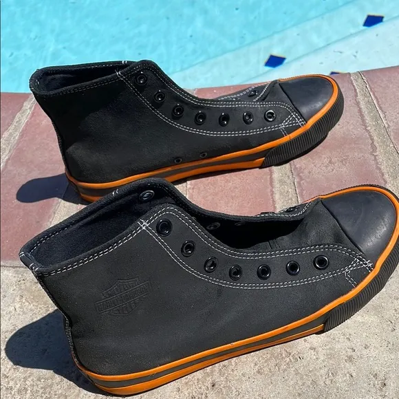 Harley-Davidson Black and Orange Urban Sneakers
