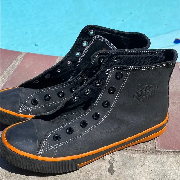 Harley-Davidson Black and Orange Urban Sneakers