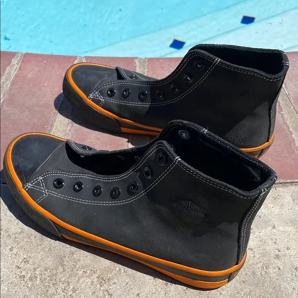 Harley-Davidson Black and Orange Urban Sneakers